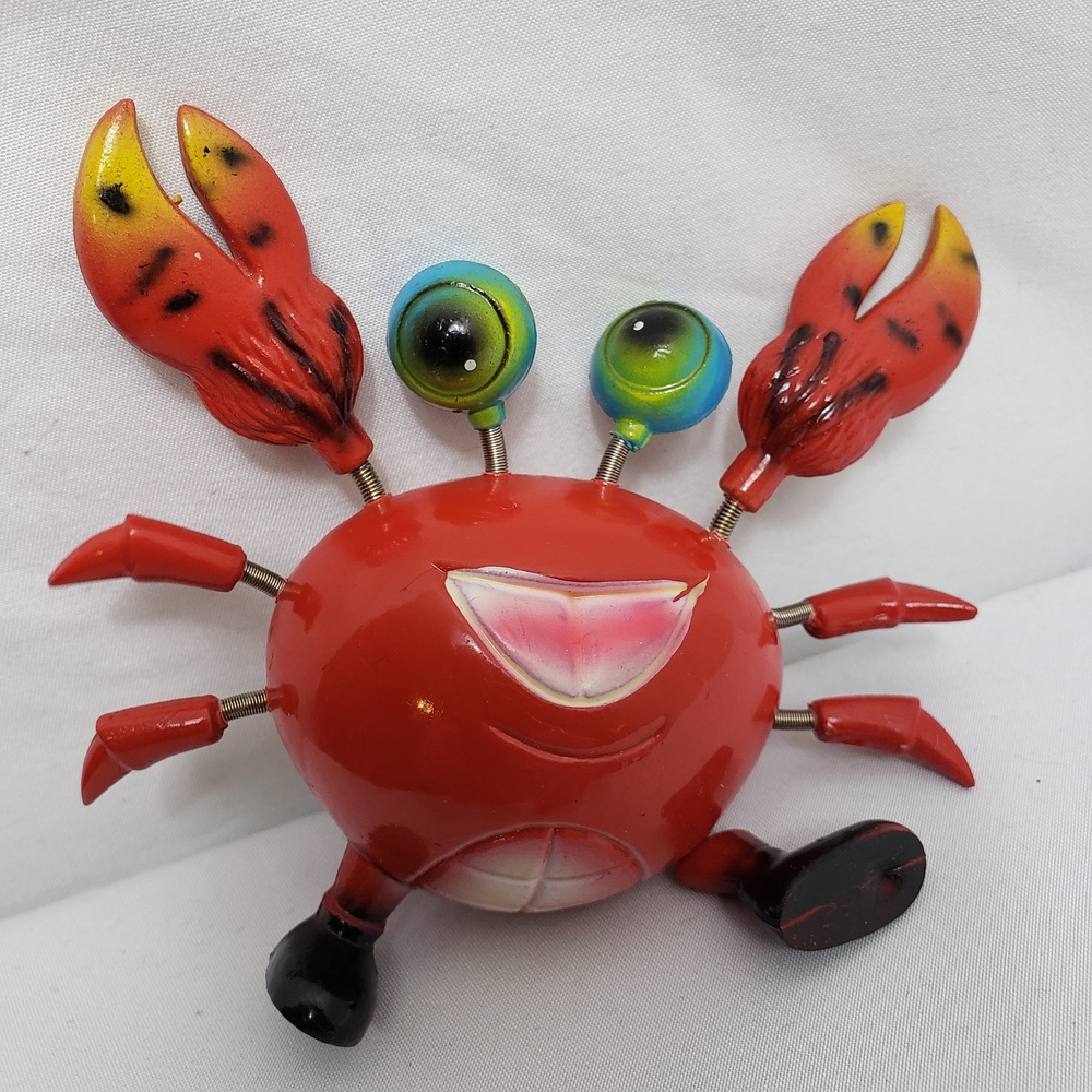 Vintage Rare hand painted Colorful Crab Figurine